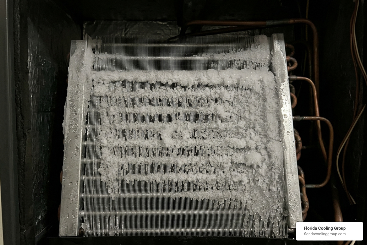 ice building up on indoor evaporator coil